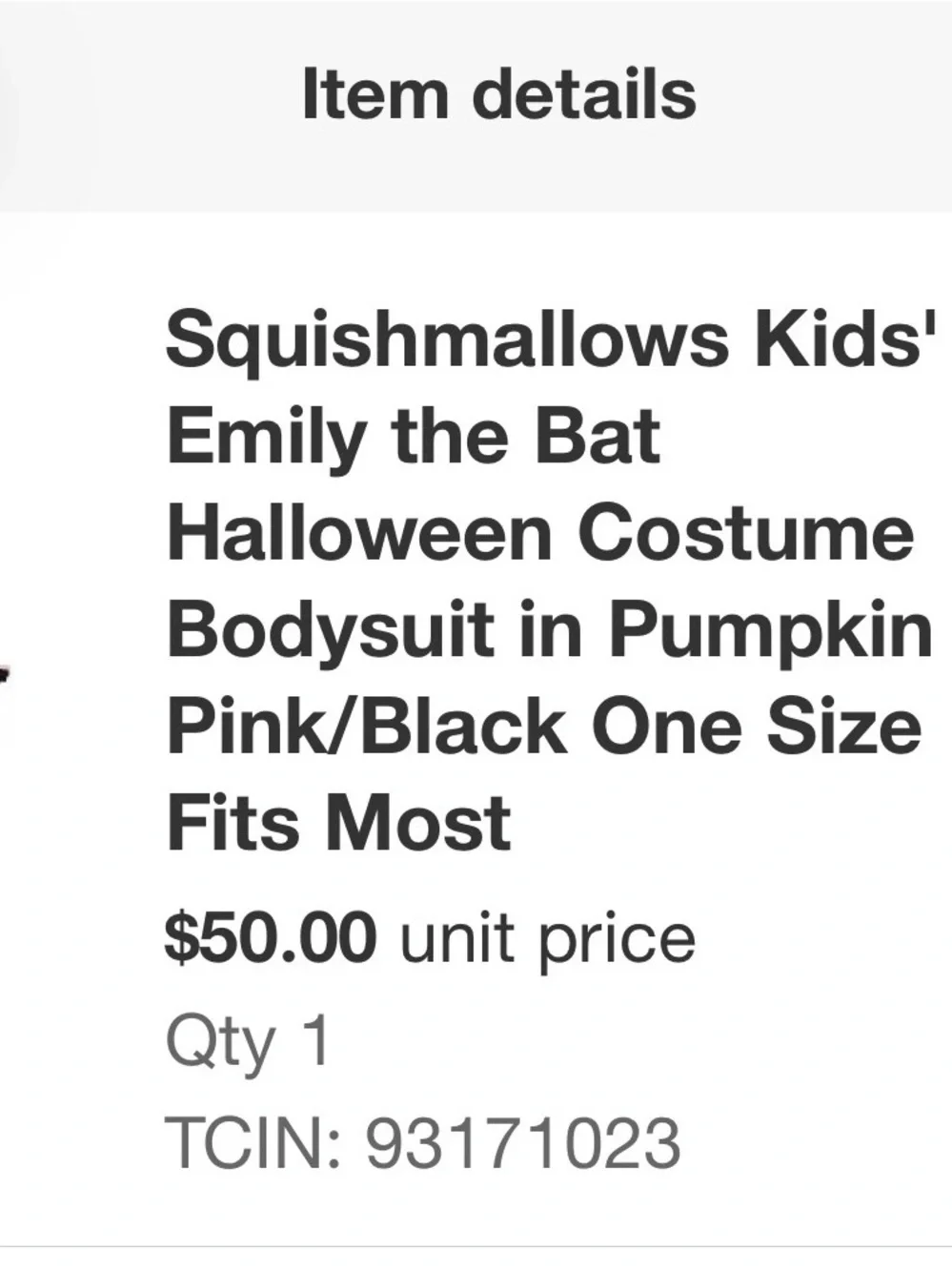 Kids Squishmallows Pink and Emily the Black Bat Pumpkin Costume
